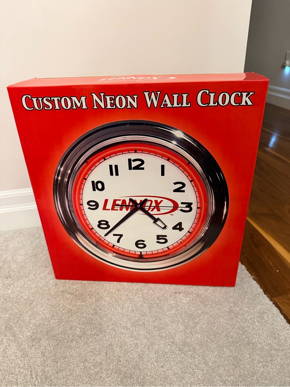 Lenox Custom Neon Wall Clock - Red brand new sealed box